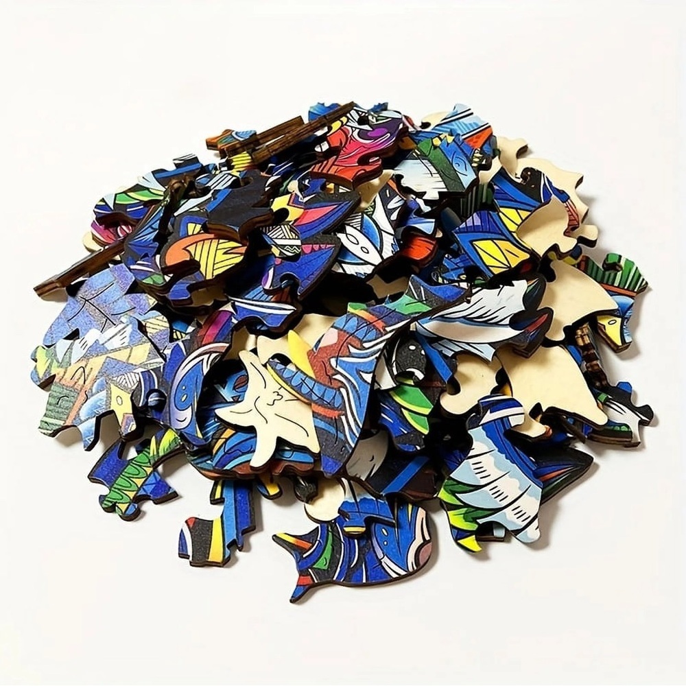 Peacock Puzzle with Vibrant Colors SMALL - Picture 5 of 7